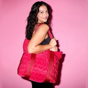 Victoria's Secret VS Quilted Puffer Tote Valentine Edition- NWT
